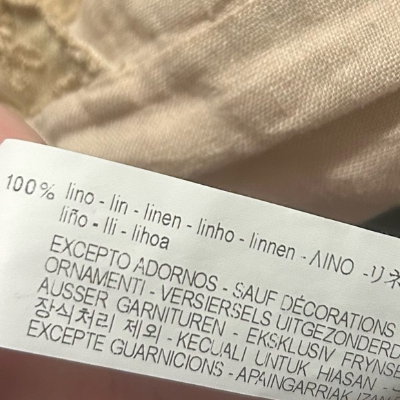 ZARA Boho Linen Ruffle Sleeve Crop Top S - Picture 11 of 15